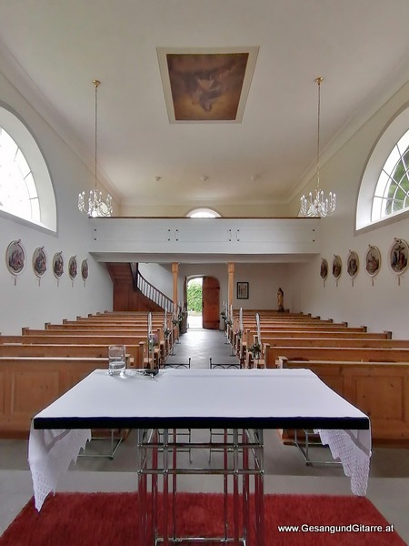 Hochzeitssängerin Sängerin Gitarre Kapelle Maria Ebene Trauung Hochzeit Frastanz Vorarlberg