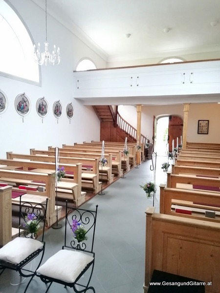 Hochzeitssängerin Sängerin Gitarre Kapelle Maria Ebene Trauung Hochzeit Frastanz Vorarlberg