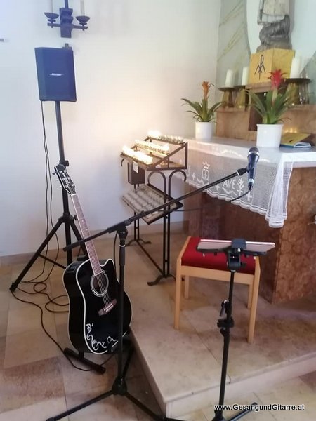 Taufe Sängerin Gitarre Taufsängerin Langen bei Bregenz Fatima Kapelle Kirche Tauffeier